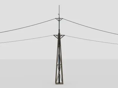 Transmission power lines 3D model