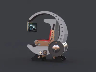 Equipment Egg Cinema Chair Virtuix Omni AR Virtual Reality game 3D model