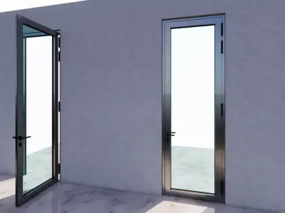 Generic Single Leaf Inward Swing Door 3D model