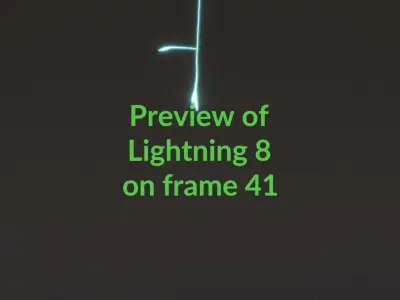Animated Lightning v8 Low-poly 3D model