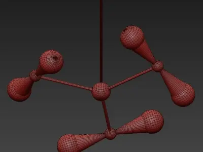 CARACAS SIX LIGHT CHANDELIER 3D model