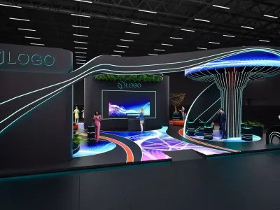 Booth design 4 3D model