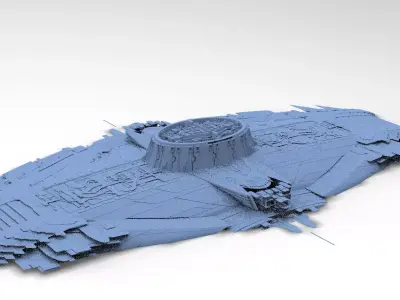Sci-Fi City dystopia City Ruin Tech 8 3D model
