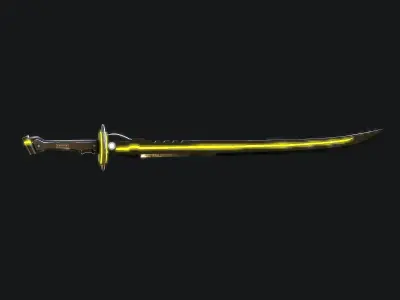 SCI - FI Katana Gameready Low-poly 3D model