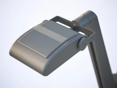 Double classic street lamp 3D model