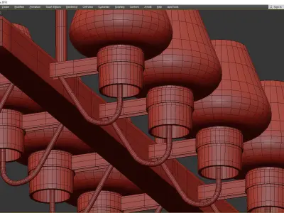 QUEEN LINE CHANDELIER 3D model