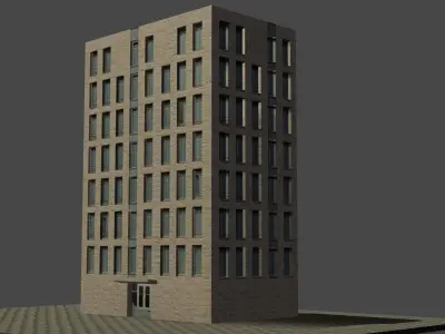 building 5 tall Low-poly 3D model