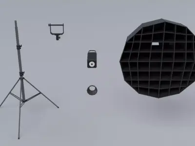 Studio Lights Pack Low-poly 3D model