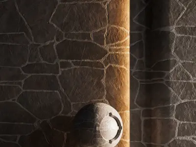 H82 Slate Stone - PBR - 4K - Seamless Low-poly 3D model