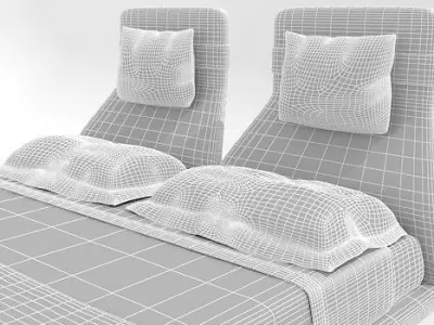 Lazy Night Bed BeB Free 3D model