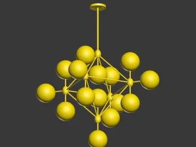 Dortch 15 Light Sputnik Chandelier 3D model