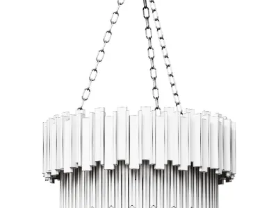 Klara pendant chandelier in brass color 3D model