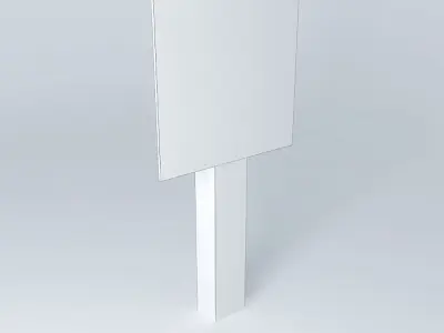 Eco Rail Track STOP Sign Dummy Old Steam Days Free 3D model