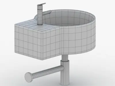 1610 - Sink Low-poly 3D model