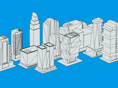 Building Pack Low-poly 3D model