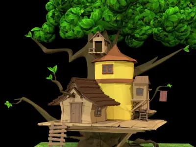 Treehouse tree house 3D model