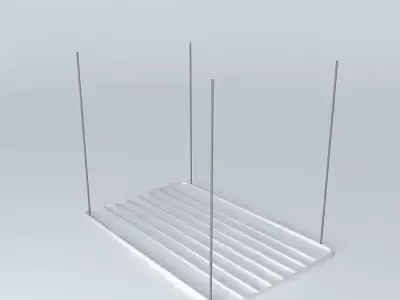 Suspended clothesline Clothes Free 3D model