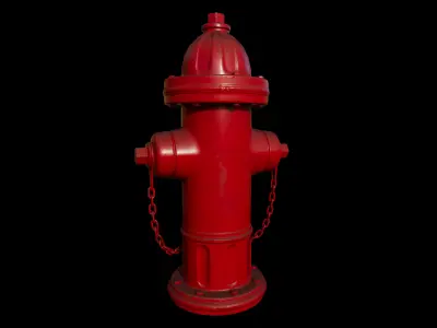 Fire hydrant game ready Low-poly 3D model