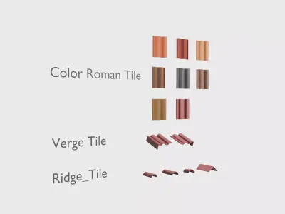 Roof tiles Roman Kit 3D model