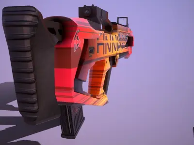 Sci-Fi Weapon Hunter II Low-poly 3D model