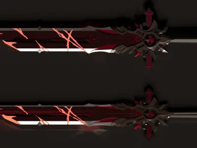 Genshin Impact - Wolfs Gravestone - 3d file stl 3D print model