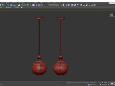 Daphne Globe Pendant Light Low-poly 3D model