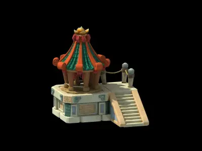Cartoon Orientalure architect 3D model