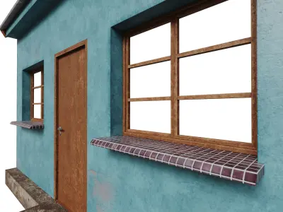 Old Simple Facade 3D model