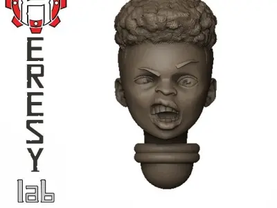 Heresylab - Female Sci-Fi heads for conversions SET 7 of 21 3D print model