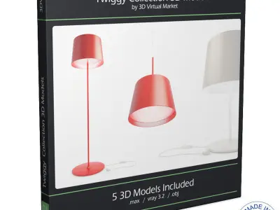 Twiggy Lamps Collection Foscarini 3D model