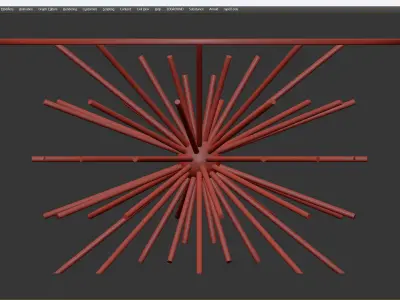 Starburst Coffee Table Blackened Brass Low-poly 3D model