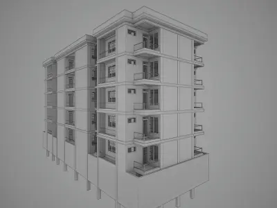 Apartment Exterior 3D model purchase