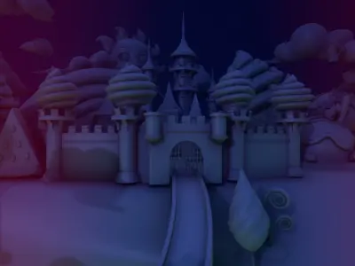 Asset UE4 - Cartoons - Background - Stage- Hight Poly 3D model