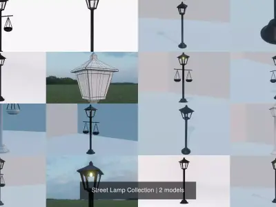 Street Lamp Collection 3D Model Pack