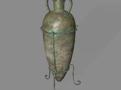 vase 4 ancient bronze Low-poly 3D model