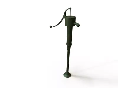 19th Century Water Pump Low-poly 3D model