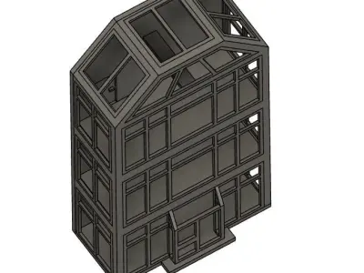 Glas City House - H0 Scale 3D print model