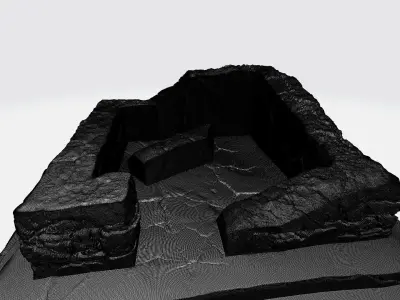 Destroyed temple of Maya 3D print model