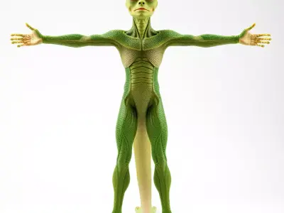 Extraterrestrial Reptilian Model Pack Low-poly 3D model