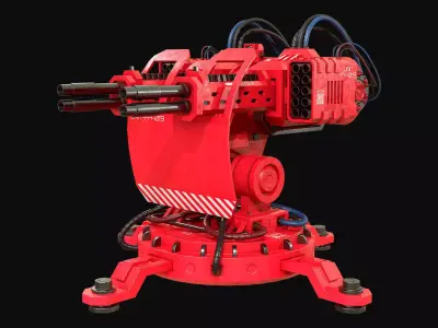 Turret Concept-2-Red 3D model