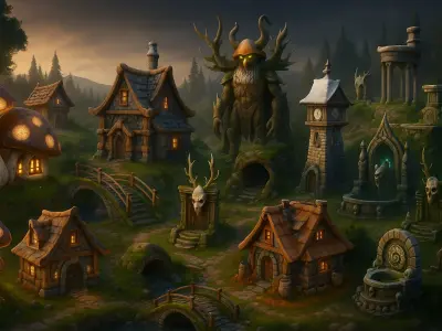 Fantasy Village Pack Stylized Environment Collection