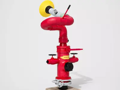 Low Poly Ground Monito Low-poly 3D model