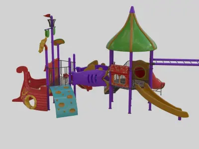 Ship Themed Playground Model - 02 3D model