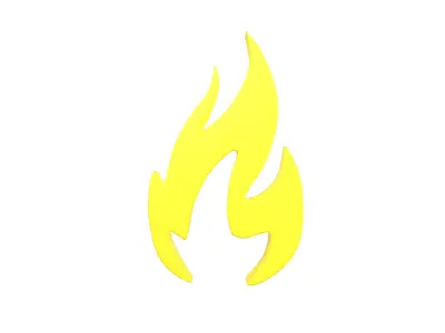 Fire Symbol v3 006 Low-poly 3D model