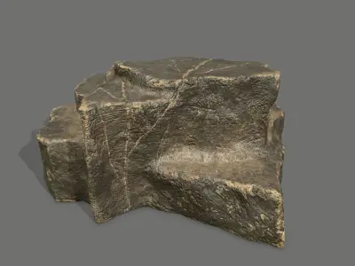 Rock Set Low-poly 3D model 34