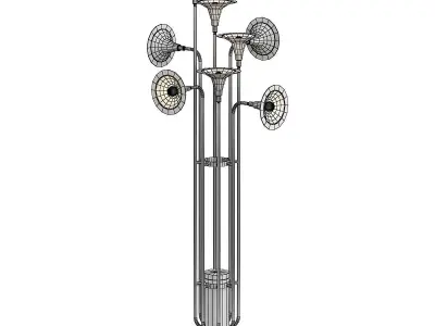 botti brass floor lamp at 3D model