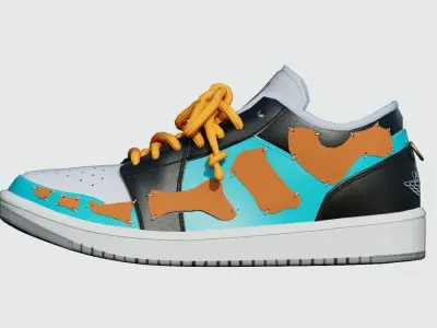 DINO 2 Air Jordan 1 LIANG LOW Shoes PBR  Low-poly 3D model