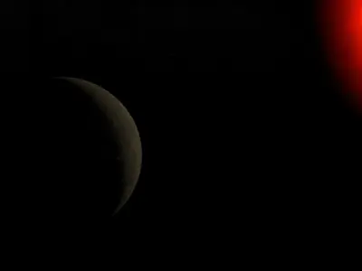 Mercury ball in night sky 3D model