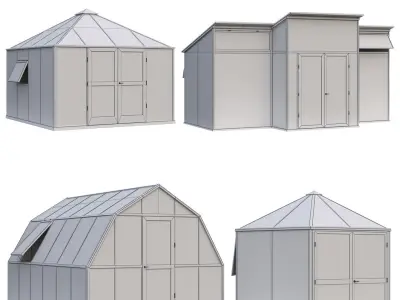 Winter Garden Set 3D Model Pack