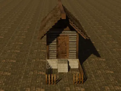 Medieval House 17 Free low-poly 3D model